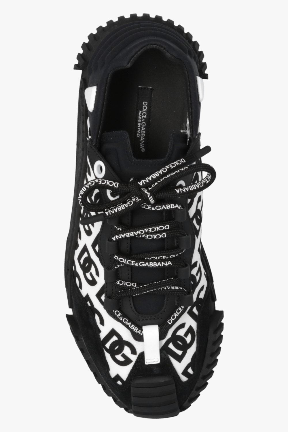 DOLCE&GABBANA ロートップスニーカー シルバー×ブラック 関税込】 D＆G メタリック ロゴローカット シルバースニーカー